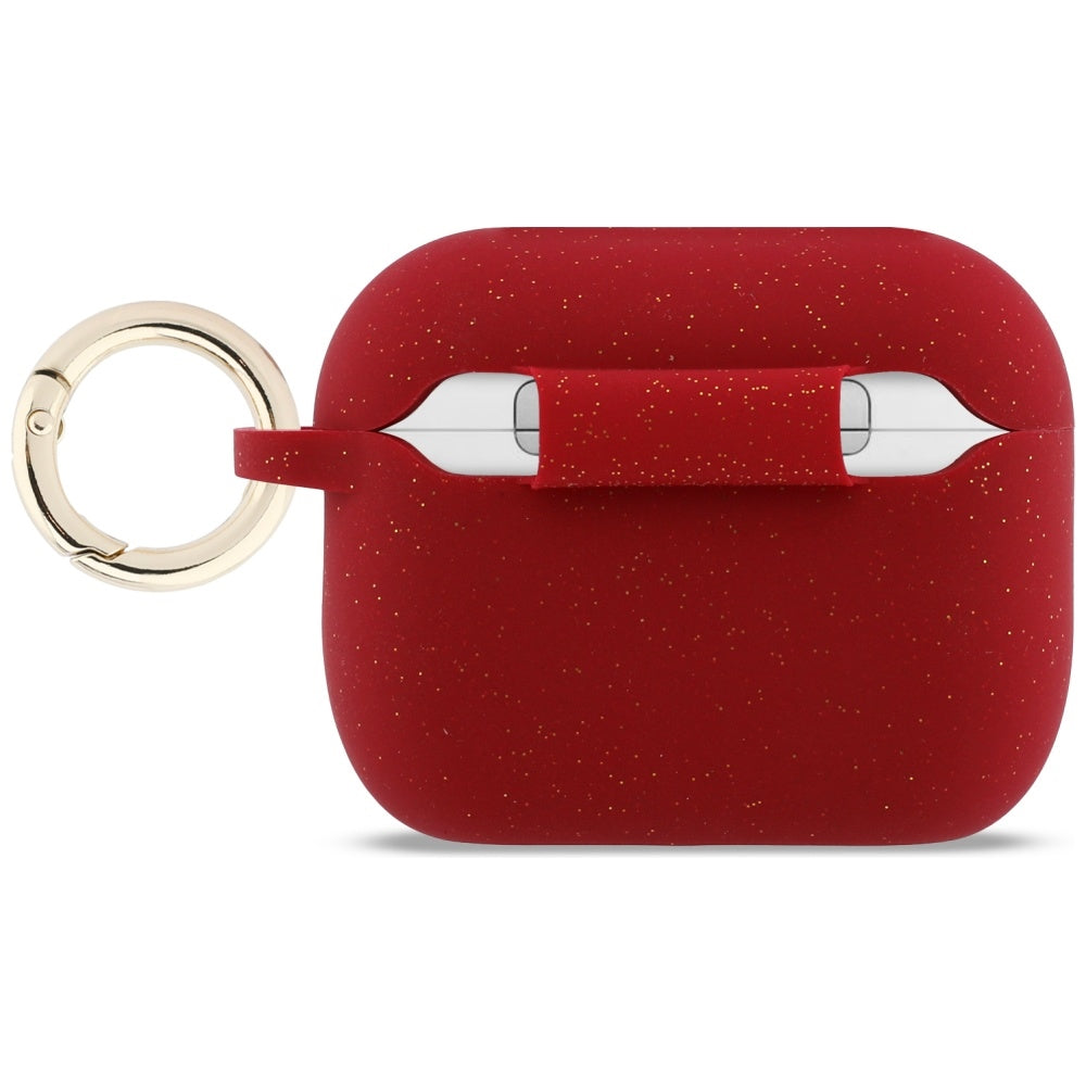 Schutzhülle Guess Silicone Glitter Case für AirPods Pro 3, Rot