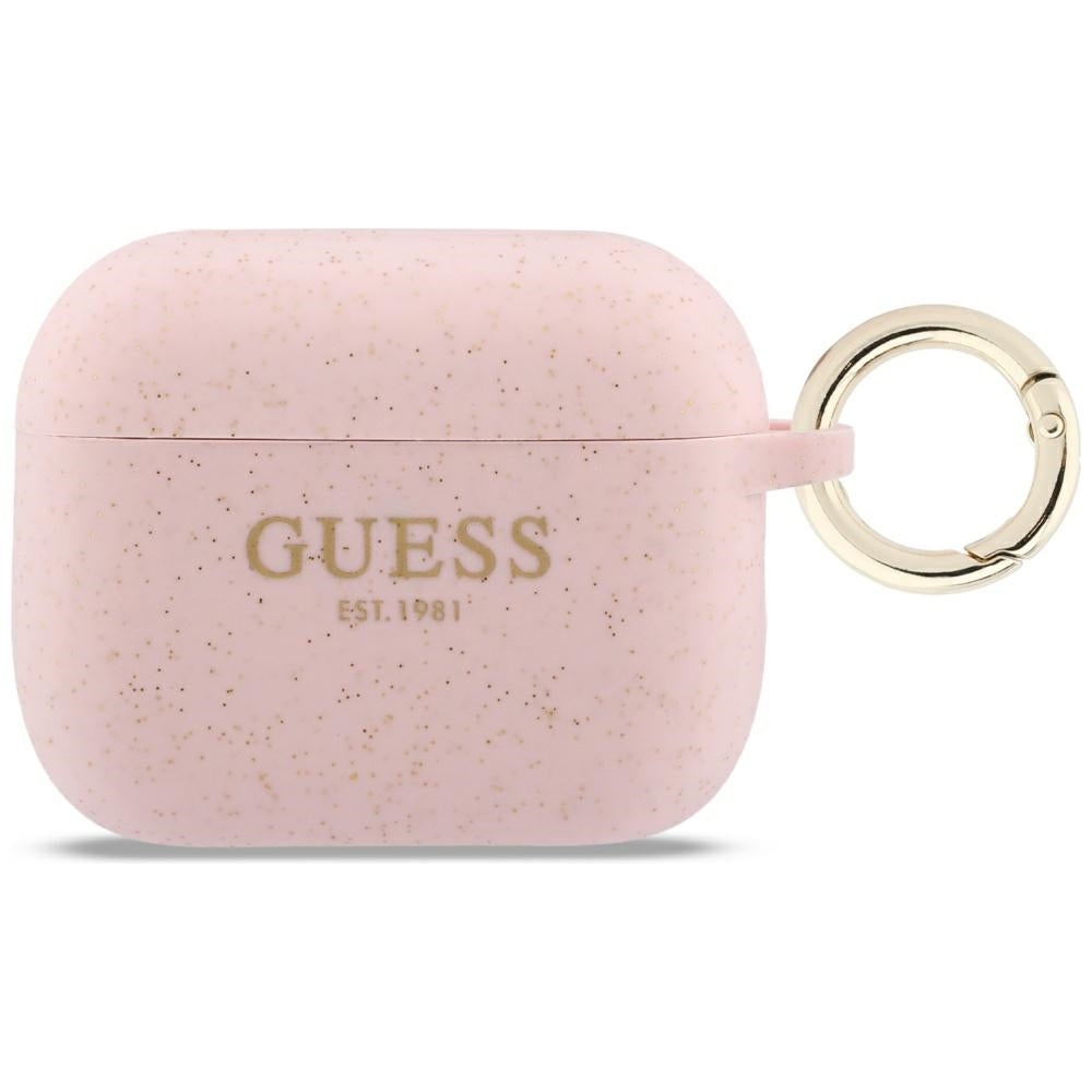Schutzhülle Guess Silicone Glitter Case für AirPods Pro 3, Rosa