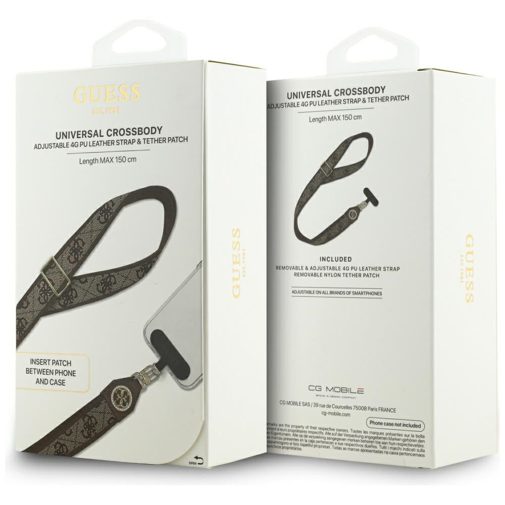 Handy Lanyard Guess Universal Crossbody Strap 150 cm, Braun