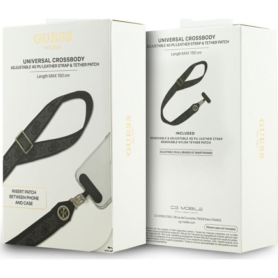 Handy Lanyard Guess Universal Crossbody Strap 150 cm, Schwarz