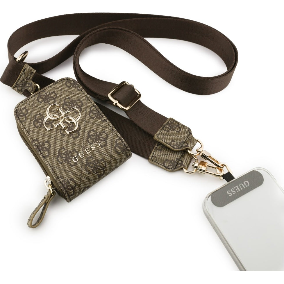 Handy Lanyard Guess Universal Crossbody Strap mit purse, Braun