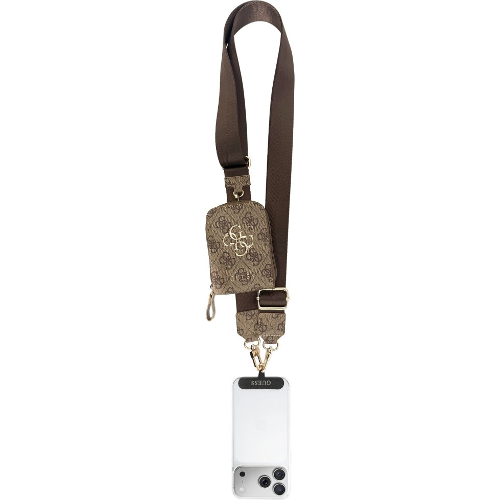 Handy Lanyard Guess Universal Crossbody Strap mit purse, Braun