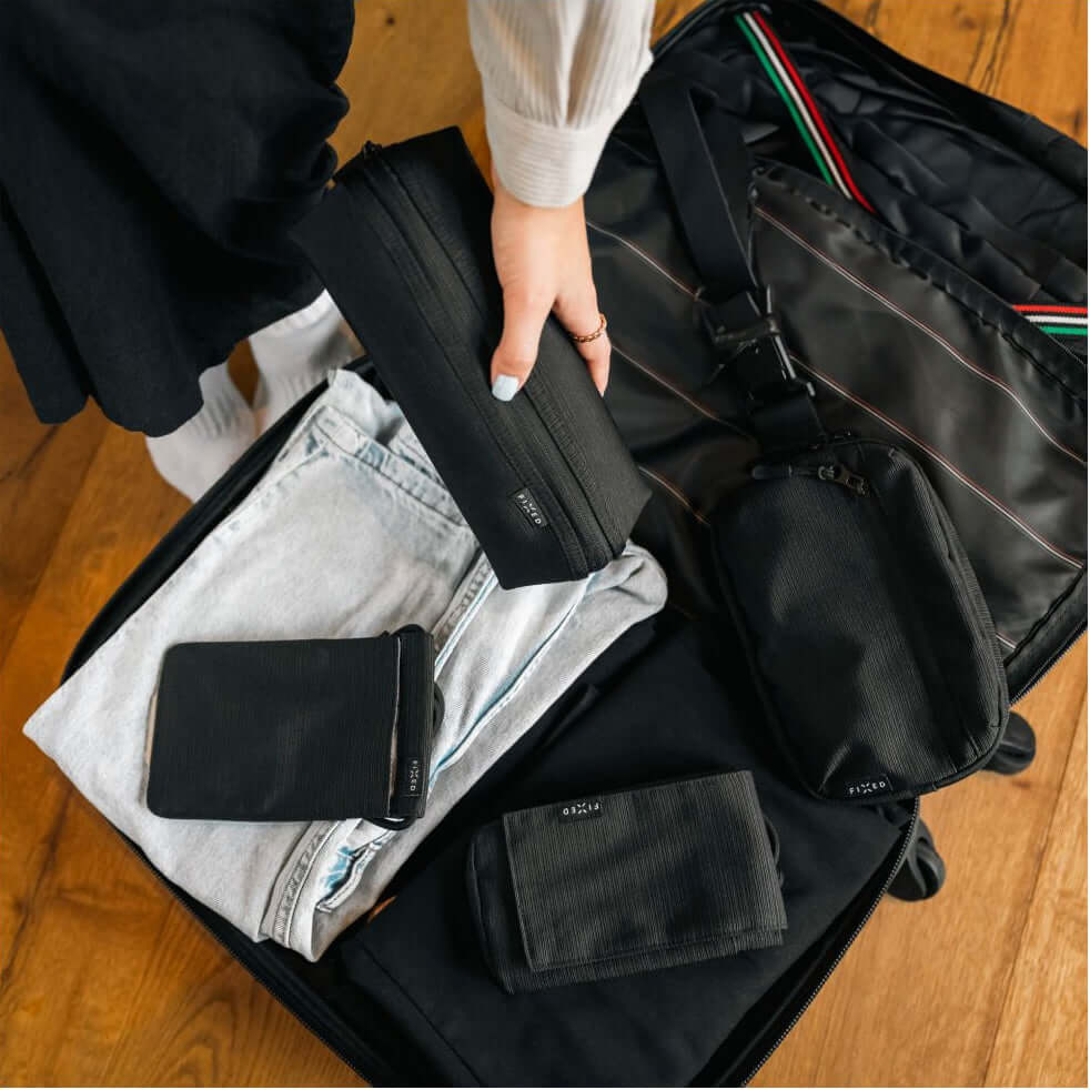Handy-/Schlüssel-/Geldbörse-Tasche, Fixed Camino Belt, Schwarz