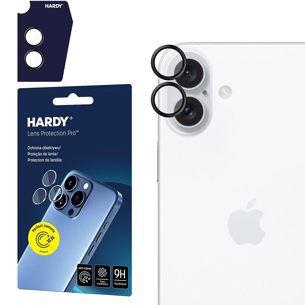 Objektivschutz für iPhone 17, 3mk HARDY Lens Protection Pro, 1 Set, Schwarz