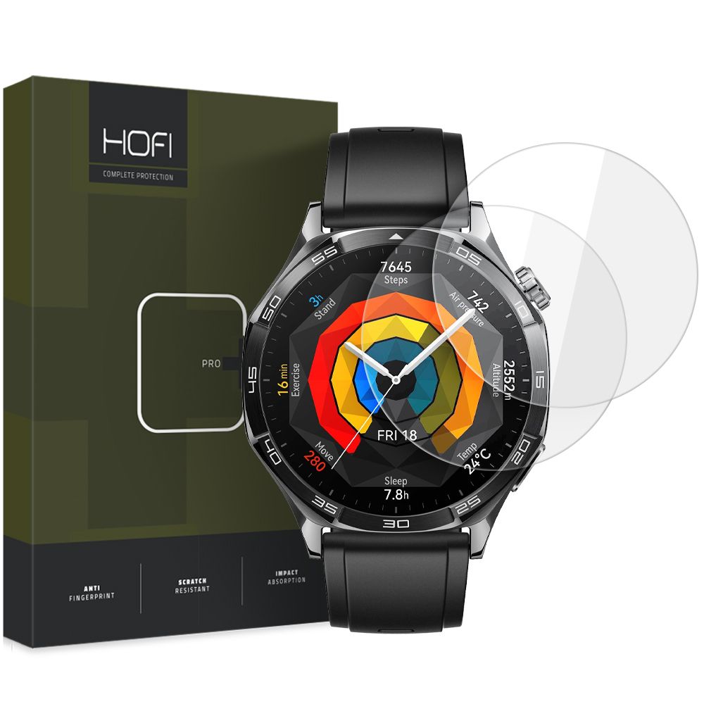 Gehärtetes Glas für Huawei Watch GT 5 46mm, Hofi Glass Pro+, 2 Stück