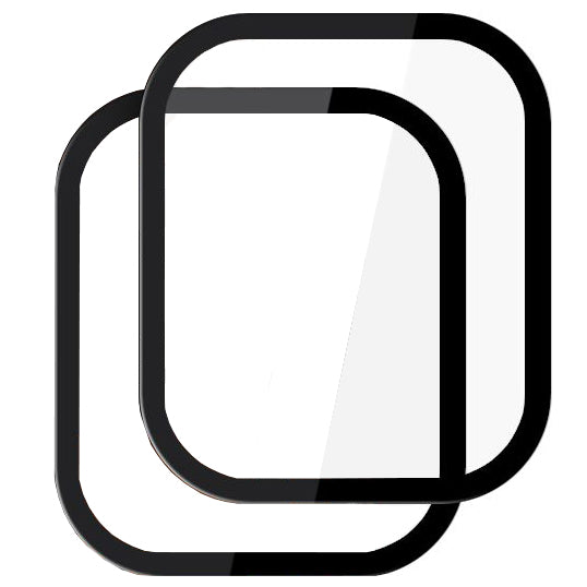 Hybridglas für Apple Watch 11 / 10 (42 mm), Hofi Hybrid Pro+, Schwarzer Rahmen, 2 Stück
