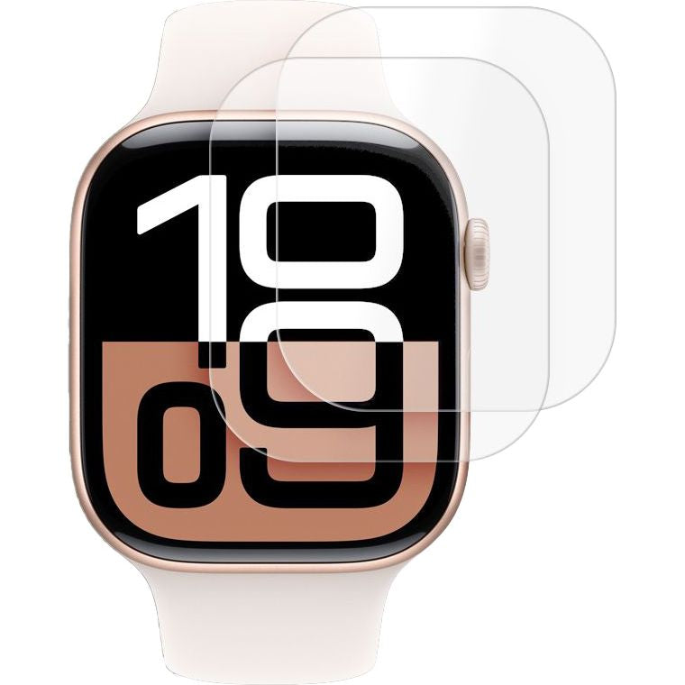 Hydrogelfolie für Apple Watch 10 42 mm, Hofi Hydroflex Pro+, 2 Stück