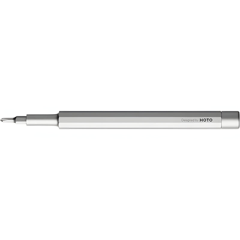 Präzisionsschraubendreher, Taschenformat, 5 in 1 mit Kugelschreiberfunktion, HOTO QWLSD013, Silbern