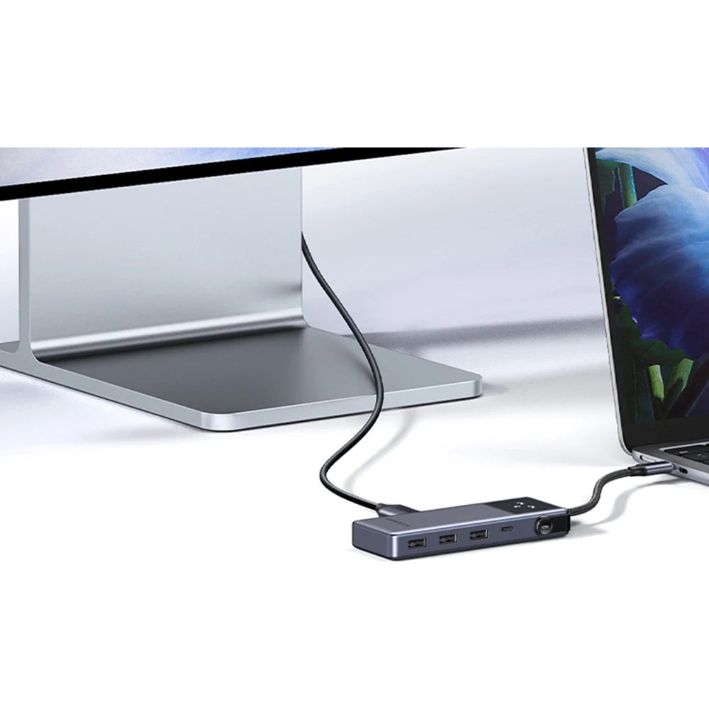 HUB 6in1, HDMI 4K/60Hz, 3x USB-A, USB-C, USB-C PD 100W, 5 Gb/s, Ugreen CM889, Grau