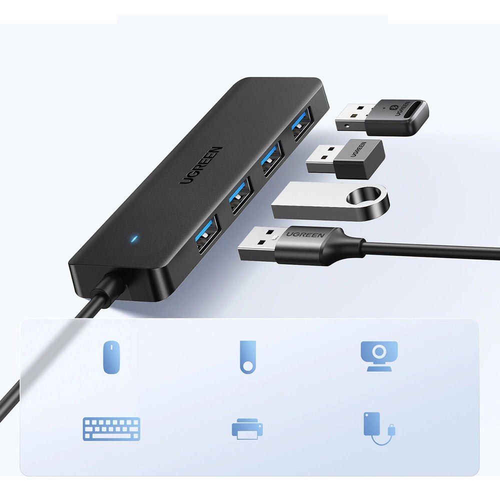 Hub USB-A - 4x USB 3.0, Ugreen CM319, Schwarz