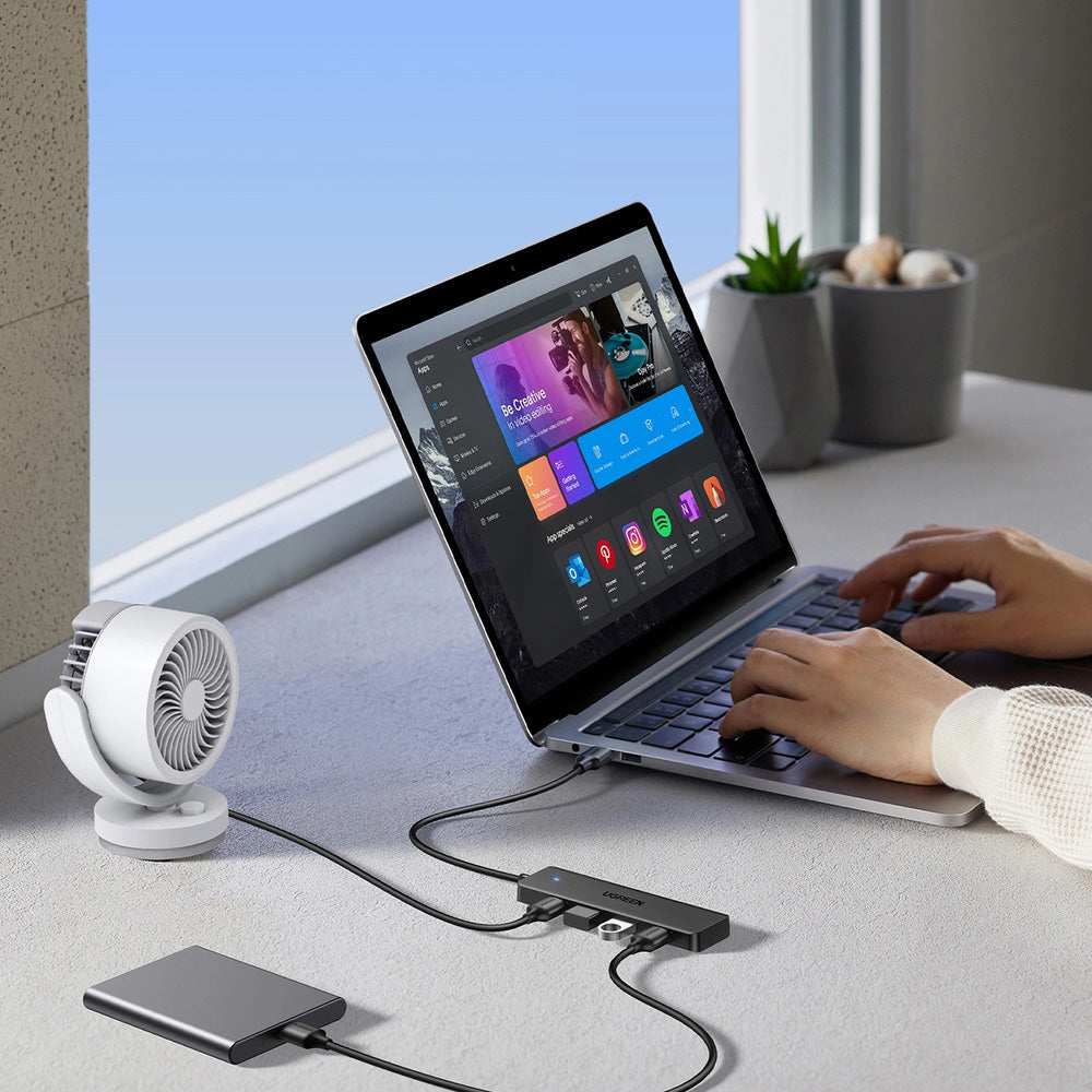 Hub USB-A - 4x USB 3.0, Ugreen CM319, Schwarz