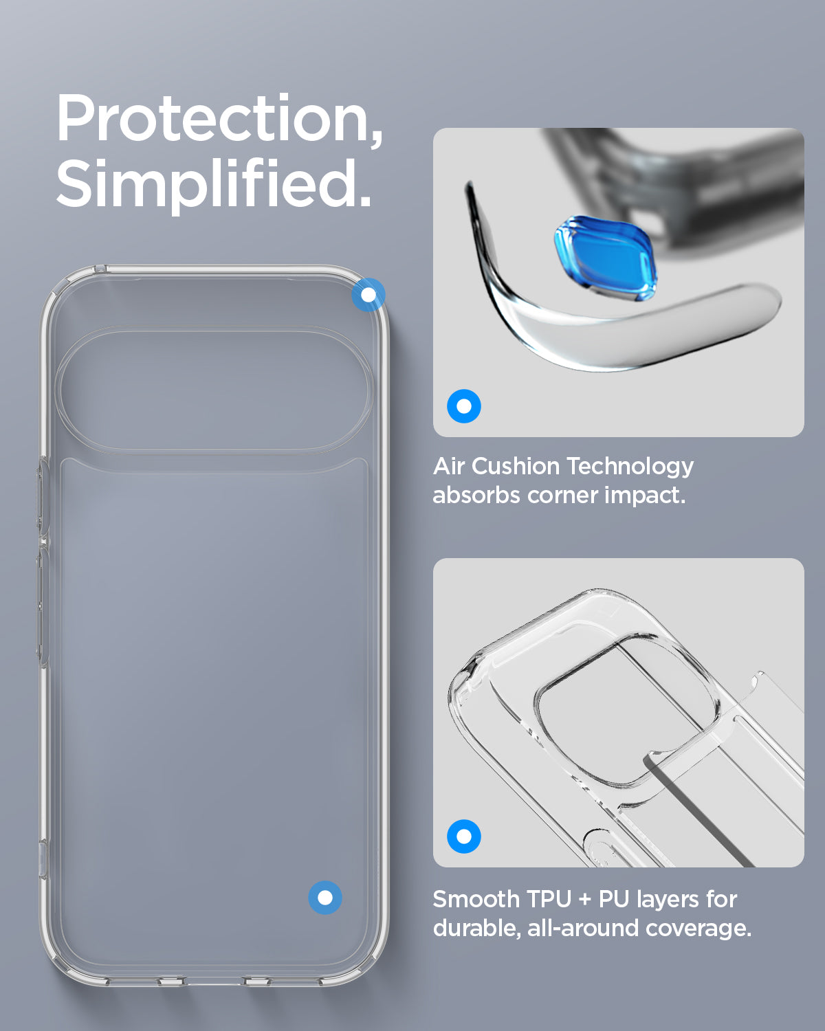 Handyhülle für Google Pixel 11, Spigen Ultra Hybrid, Transparent (5/16)