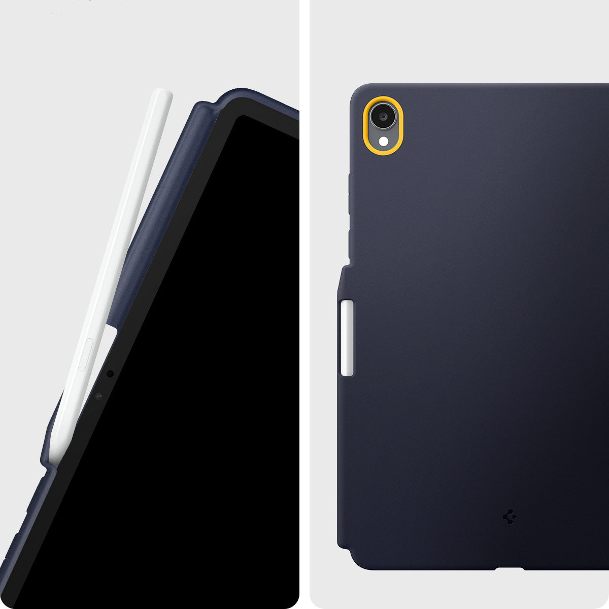 Hülle für Galaxy Tab S11, Spigen Nano Pop, Dunkelblau-Gelb