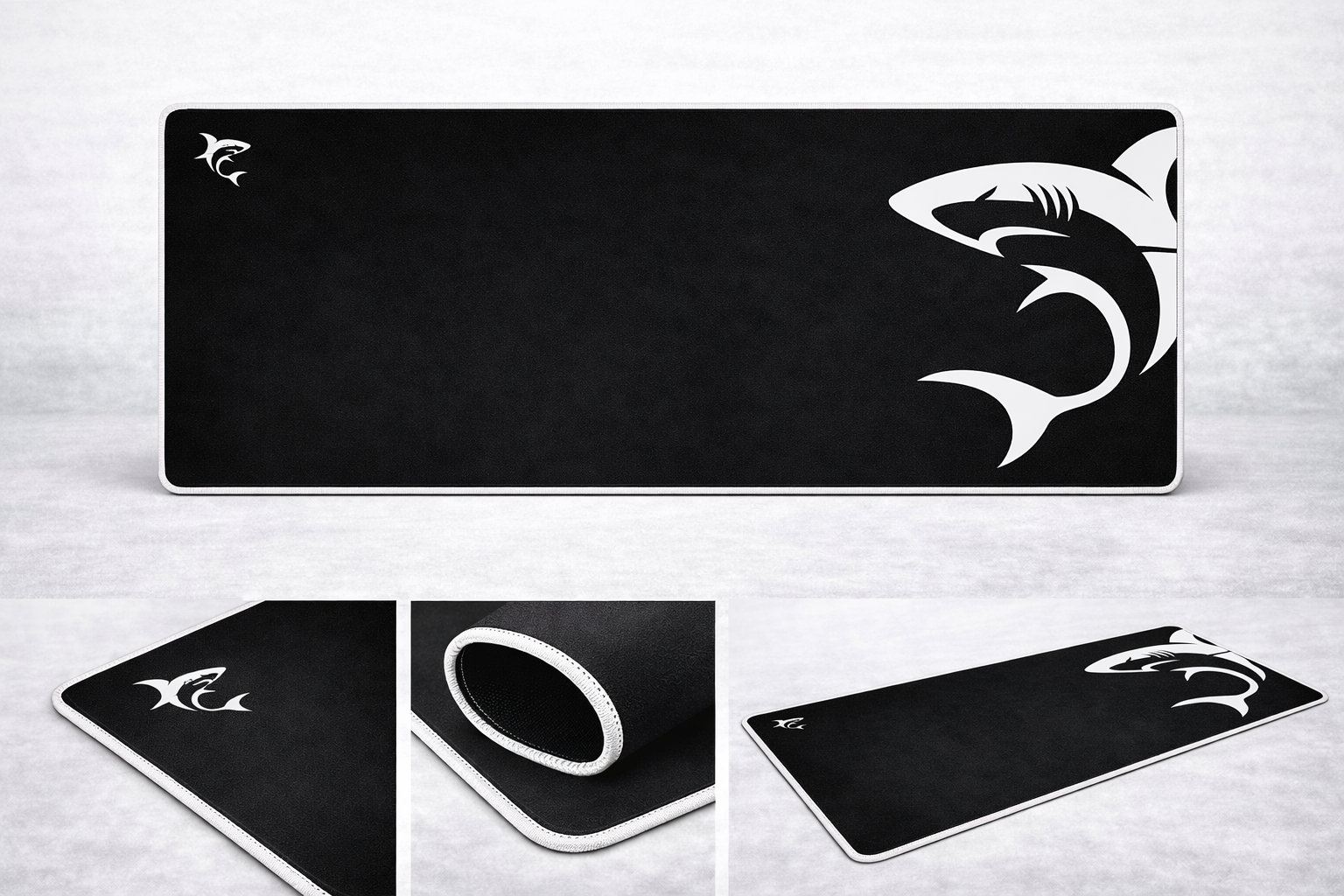Gaming-Mauspad, White Shark SHARK XL, 800 x 350 mm, Schwarz