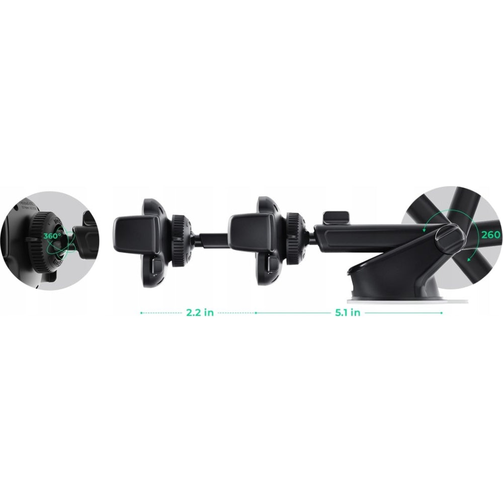 Auto Handyhalterung für Windschutzscheibe / Armaturenbrett, iOttie Easy One Touch Mini Pro, Schwarz