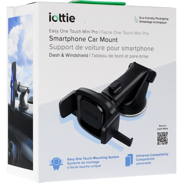 Auto Handyhalterung für Windschutzscheibe / Armaturenbrett, iOttie Easy One Touch Mini Pro, Schwarz