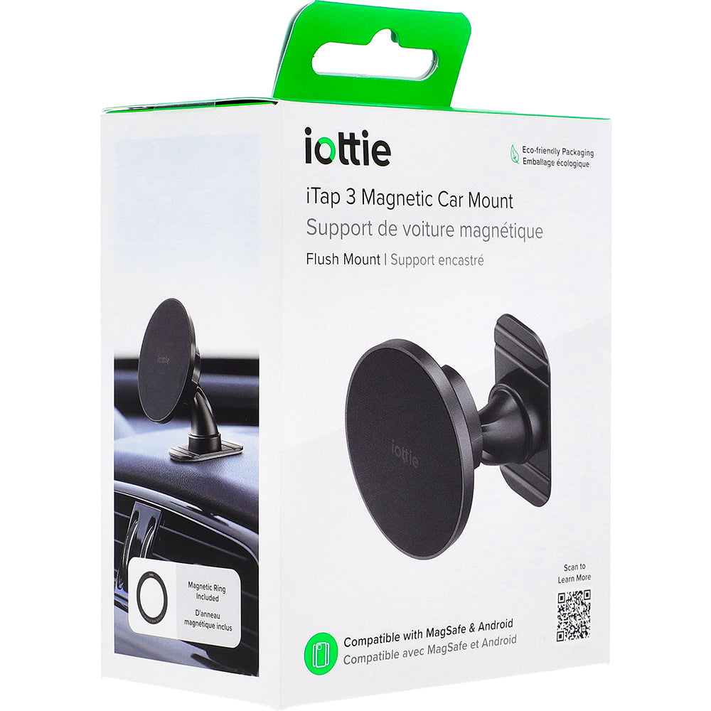 Magnetische Autohalterung für Klebeband, iOttie iTap 3, für MagSafe, Schwarz