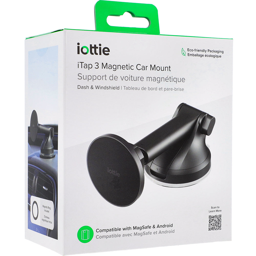 Magnetische Autohalterung für Windschutzscheibe / Armaturenbrett, iOttie iTap 3, für MagSafe, Schwarz
