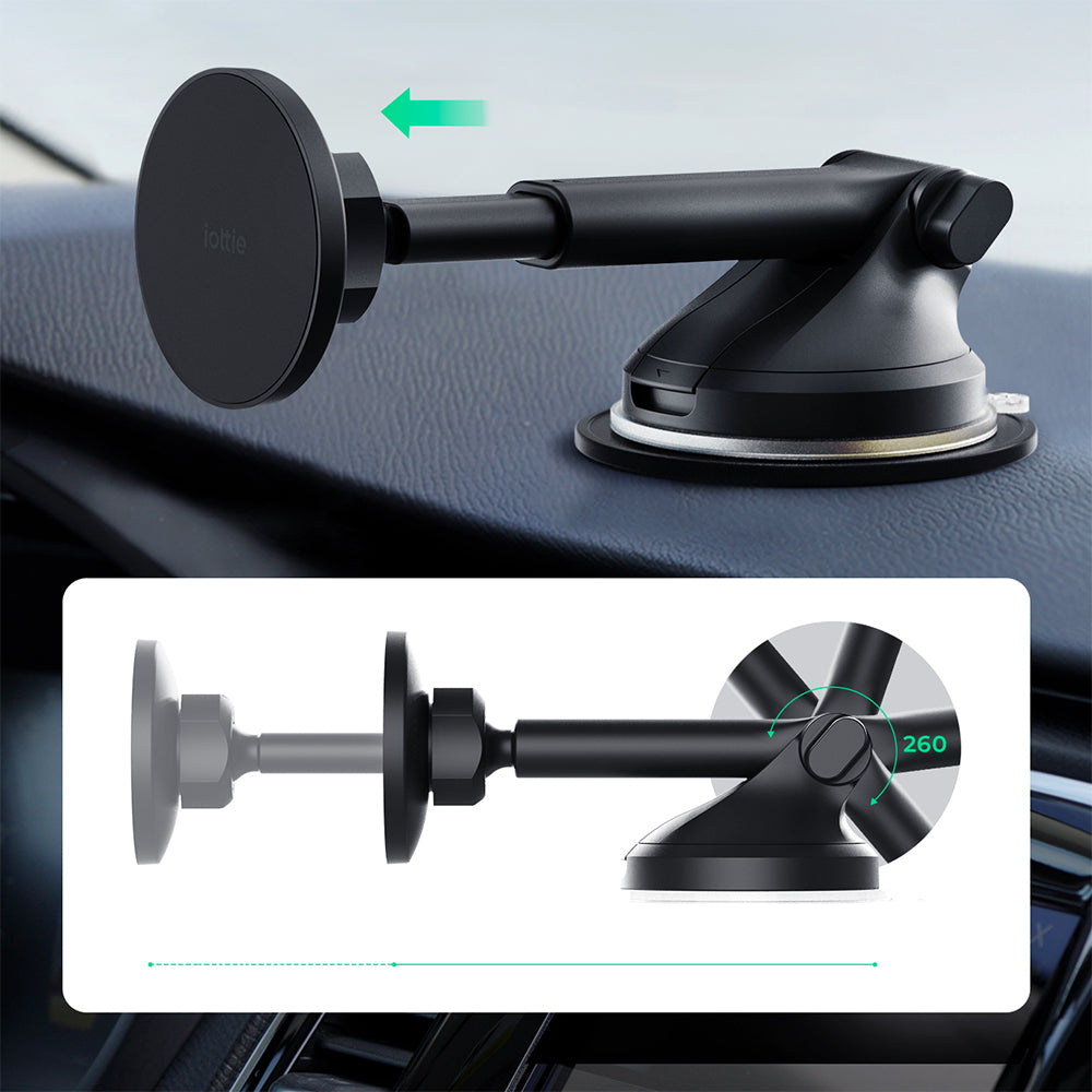 Magnetische Autohalterung für Windschutzscheibe / Armaturenbrett, iOttie iTap 3, für MagSafe, Schwarz