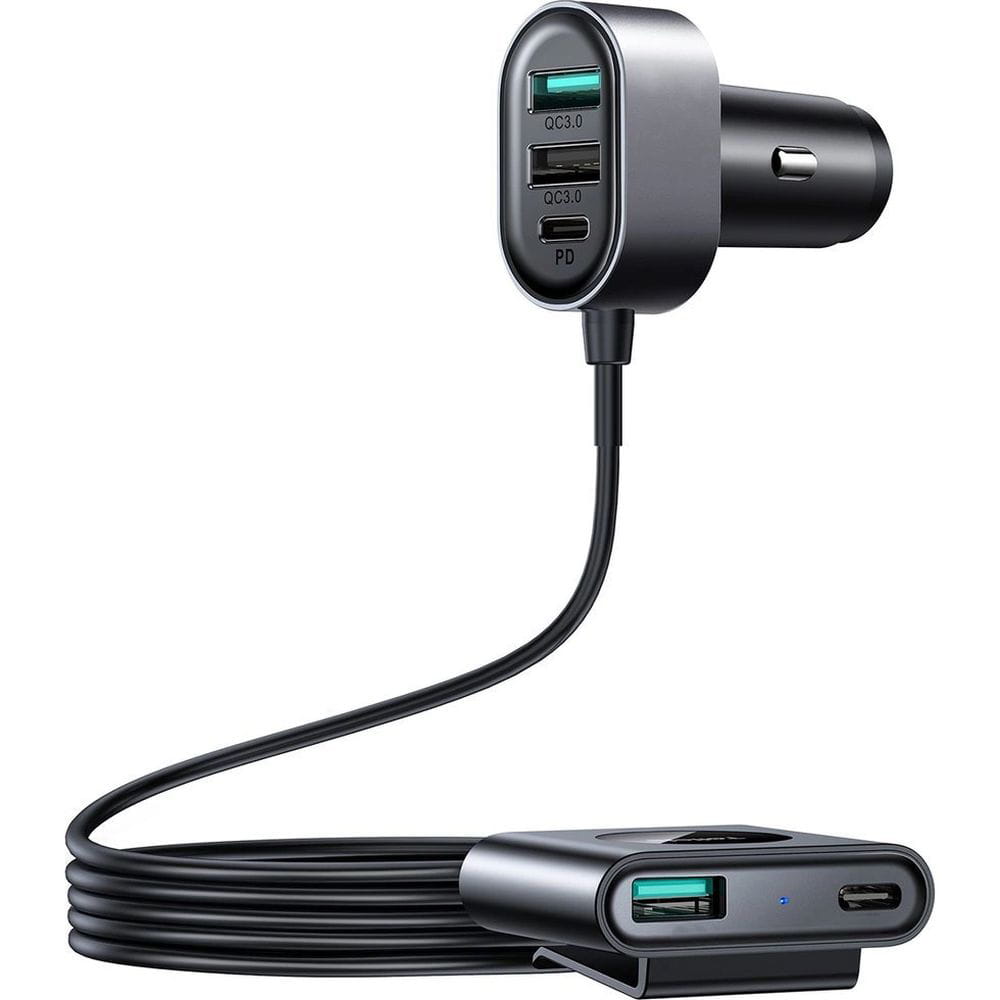 Autoladegerät Joyroom 5-in-1 JR-CL05 78W, 3x USB-A QC, 2x USB-C PD, 1,5m, Schwarz