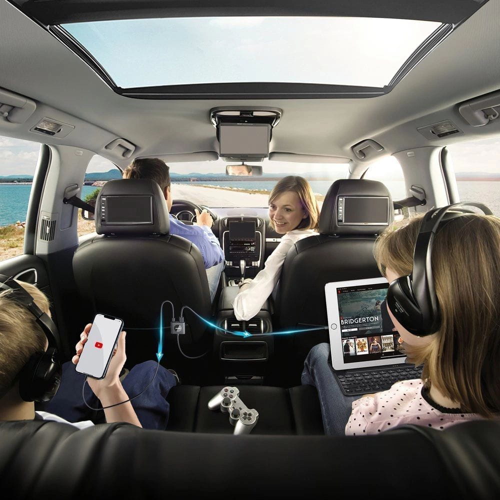 Autoladegerät Joyroom 5-in-1 JR-CL05 78W, 3x USB-A QC, 2x USB-C PD, 1,5m, Schwarz