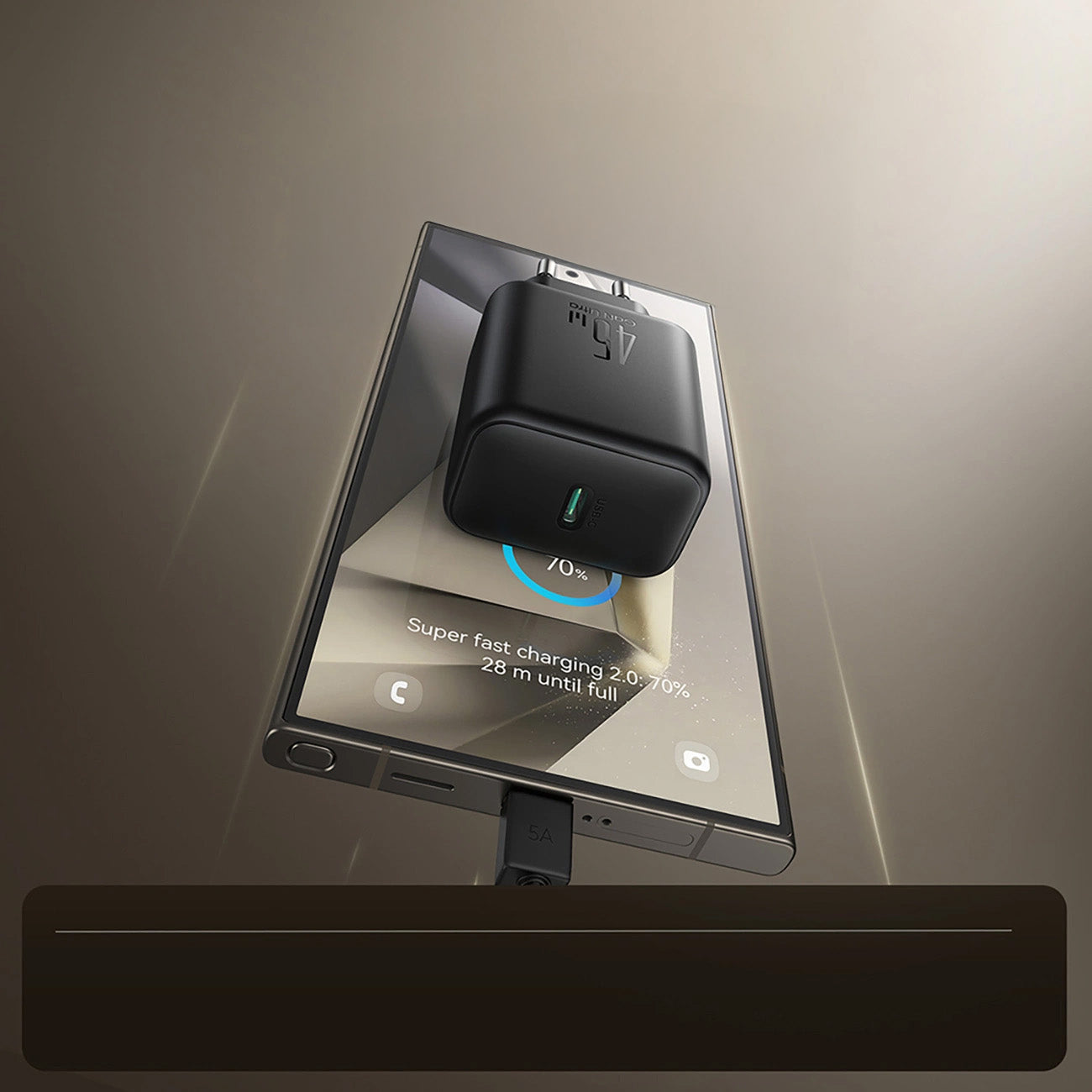 GaN-Ladegerät, Joyroom JR-TCG13, 1x USB-C 45W PD 3.0/QC 3.0, Schwarz