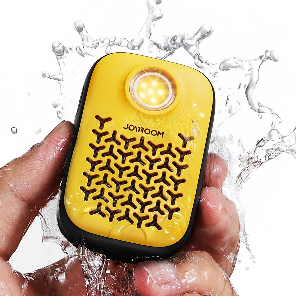Drahtloser Bluetooth-5.4-Lautsprecher, Joyroom Maya Series JR-MS03, 600 mAh, tragbar, mit ENC und integrierter Taschenlampe, IP67, Gelb-Schwarz