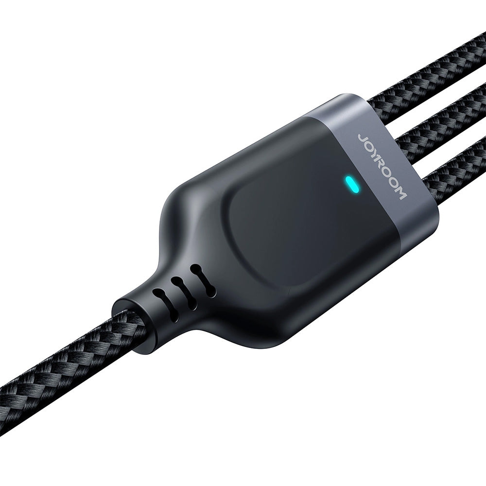 Ladekabel / Datenkabel USB-A zu USB-C / Lightning / microUSB, Joyroom 3in1, 3.5A, 0,3m, Schwarz