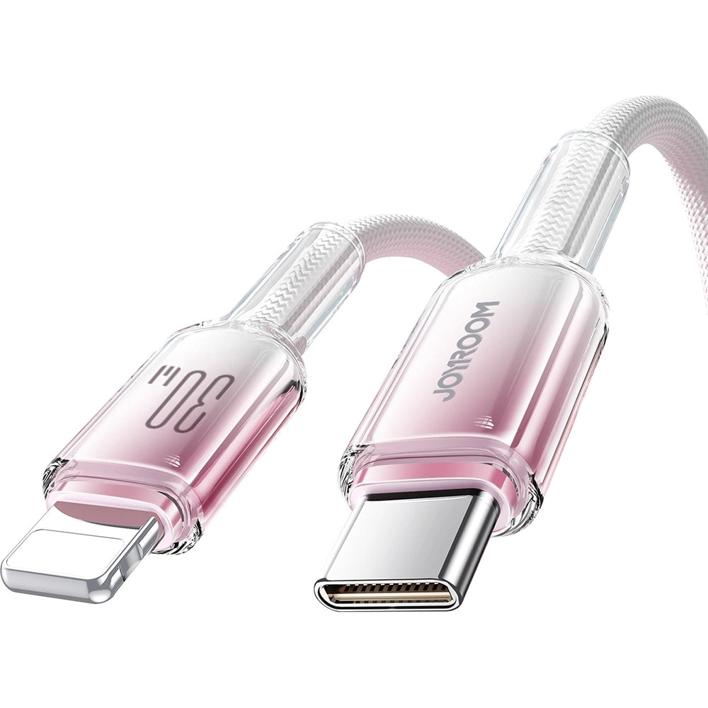 Ladekabel / Datenkabel USB-C zu Lightning, Joyroom Crystal-Clear Series, 30W PD, 1.2m, Weiß
