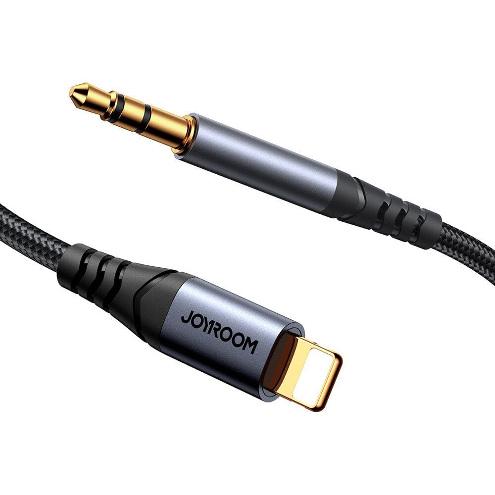 Audiokabel, AUX Jack 3.5mm - Lightning, Joyroom SY-A06, 1,2m, Schwarz