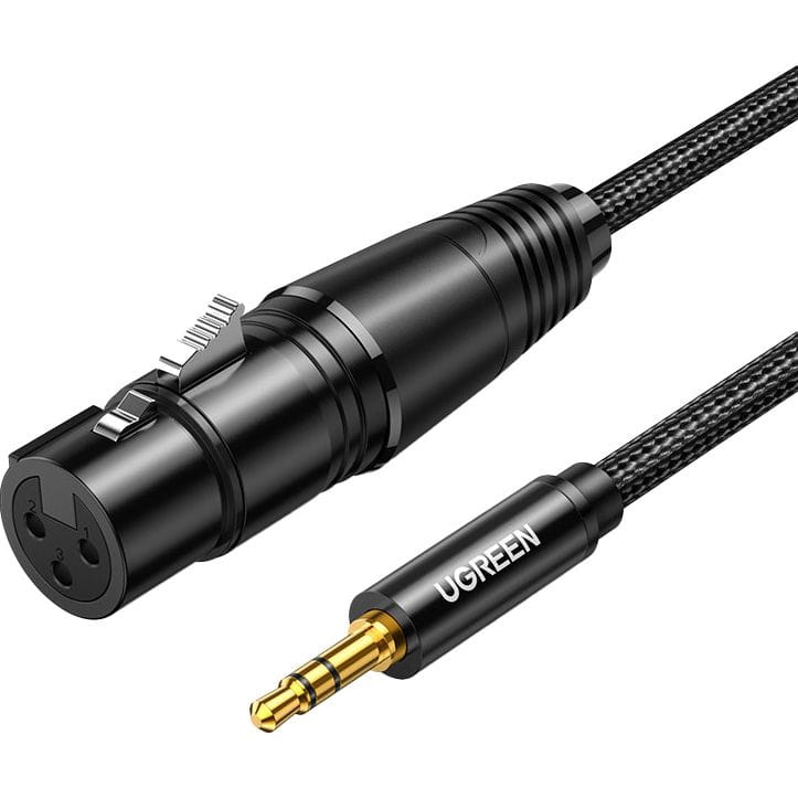 Audiokabel XLR (Buchse) auf 3,5 mm Mini-Jack (Stecker), Ugreen, 1 m, Schwarz