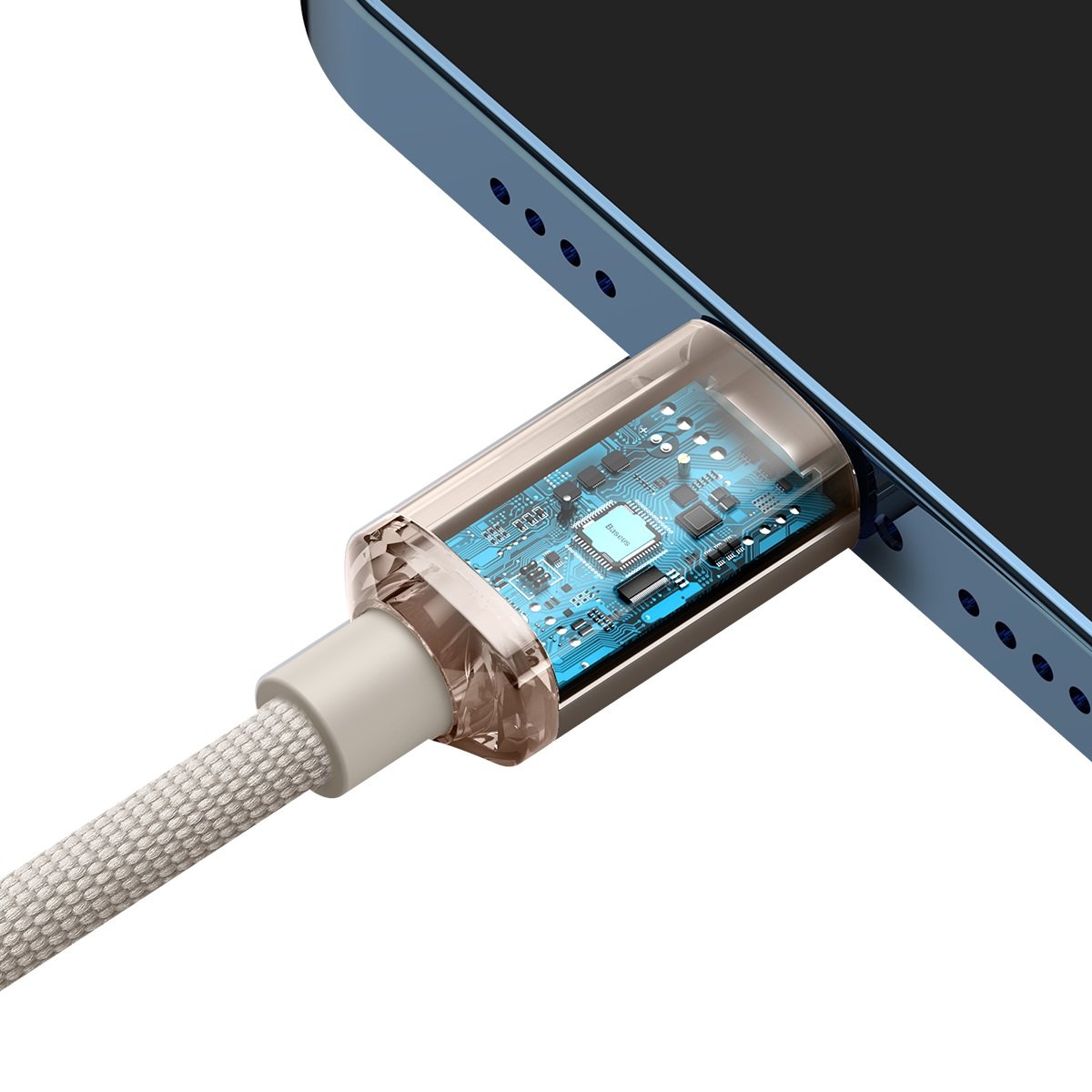 Kabel Baseus Crystal Shine 20W 2,4A USB-C für Lightning 1,2M, Rosa