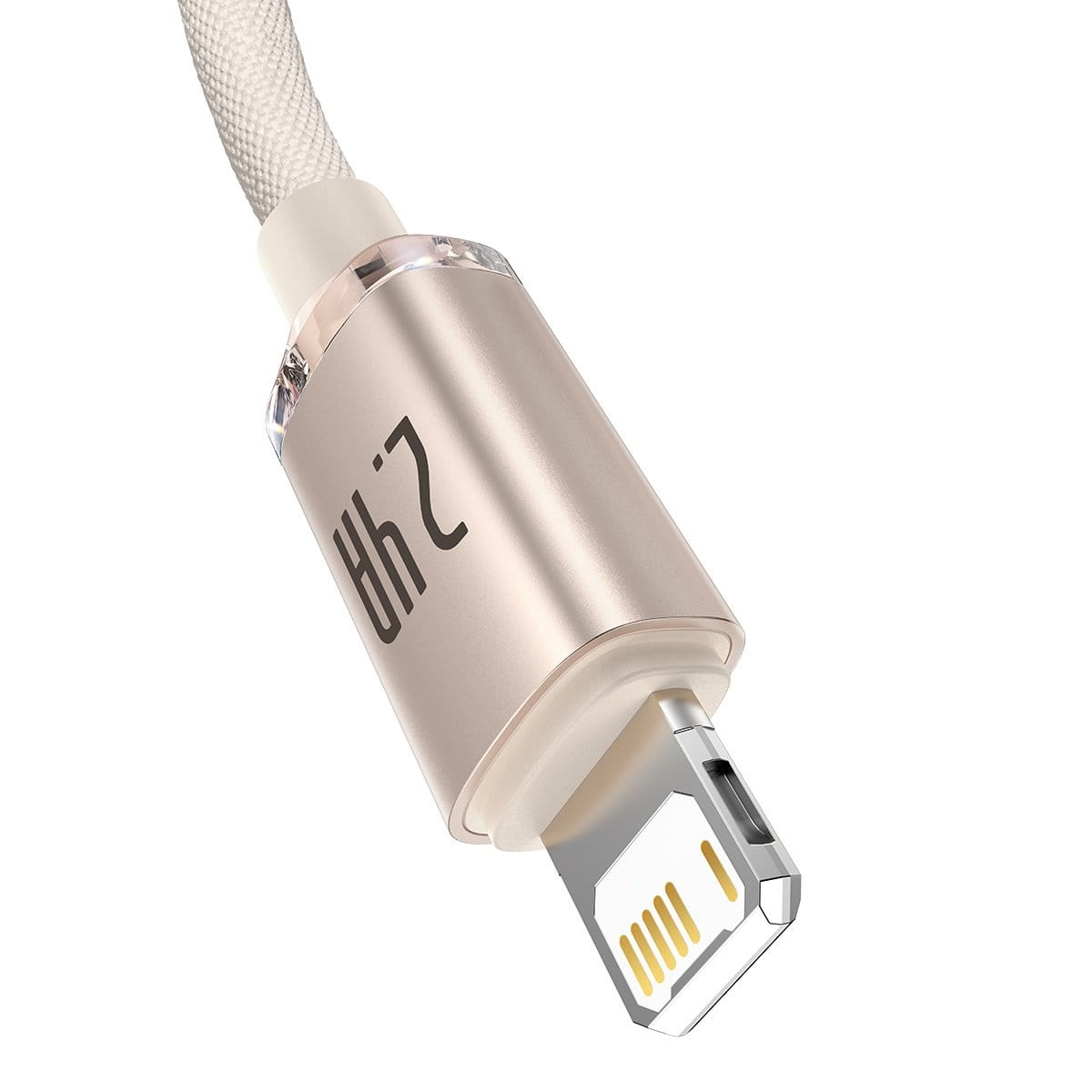 Kabel Baseus Crystal Shine 20W 2,4A USB-A für Lightning 1,2M, Rosa