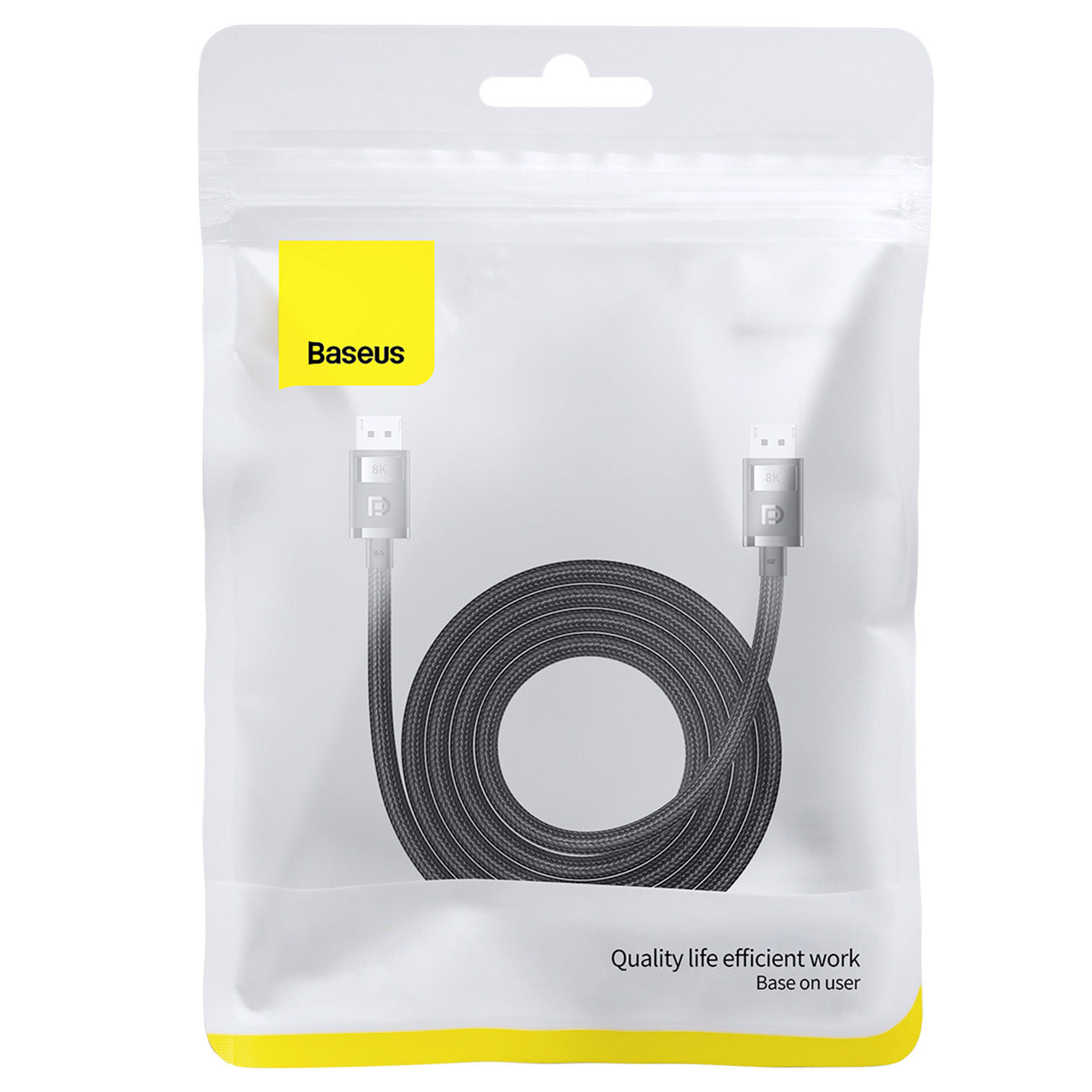 Baseus High Definition DisplayPort Kabel 8K 60Hz, HDR, 3D, 1,5m, Schwarz