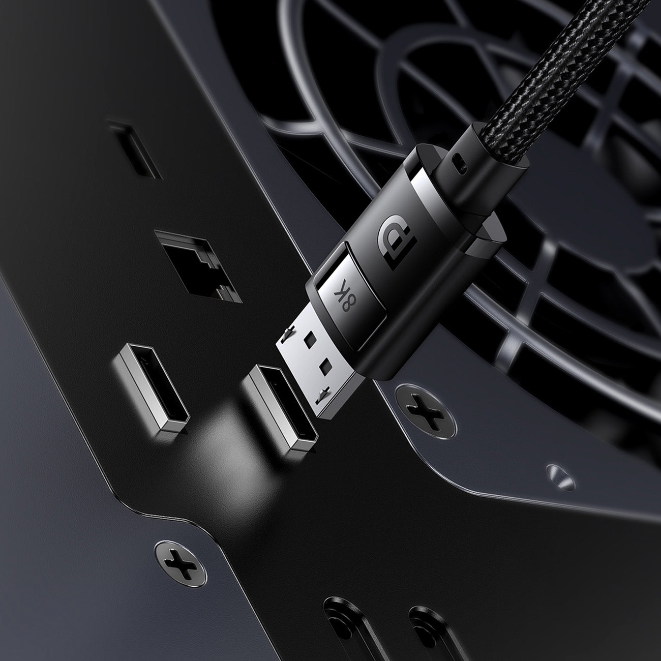 Baseus High Definition DisplayPort Kabel 8K 60Hz, HDR, 3D, 1,5m, Schwarz