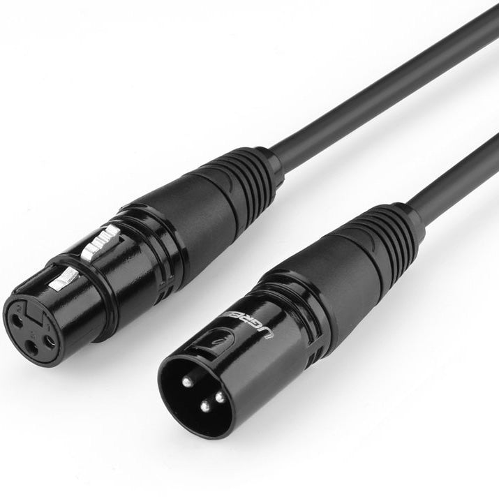 Ugreen Audio / Verlängerungs / Mikrofonkabel XLR (weiblich) - XLR (männlich), 3 m, Schwarz
