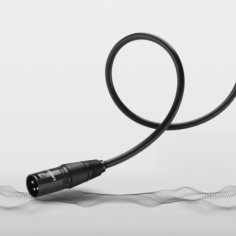 Ugreen Audio / Verlängerungs / Mikrofonkabel XLR (weiblich) - XLR (männlich), 3 m, Schwarz