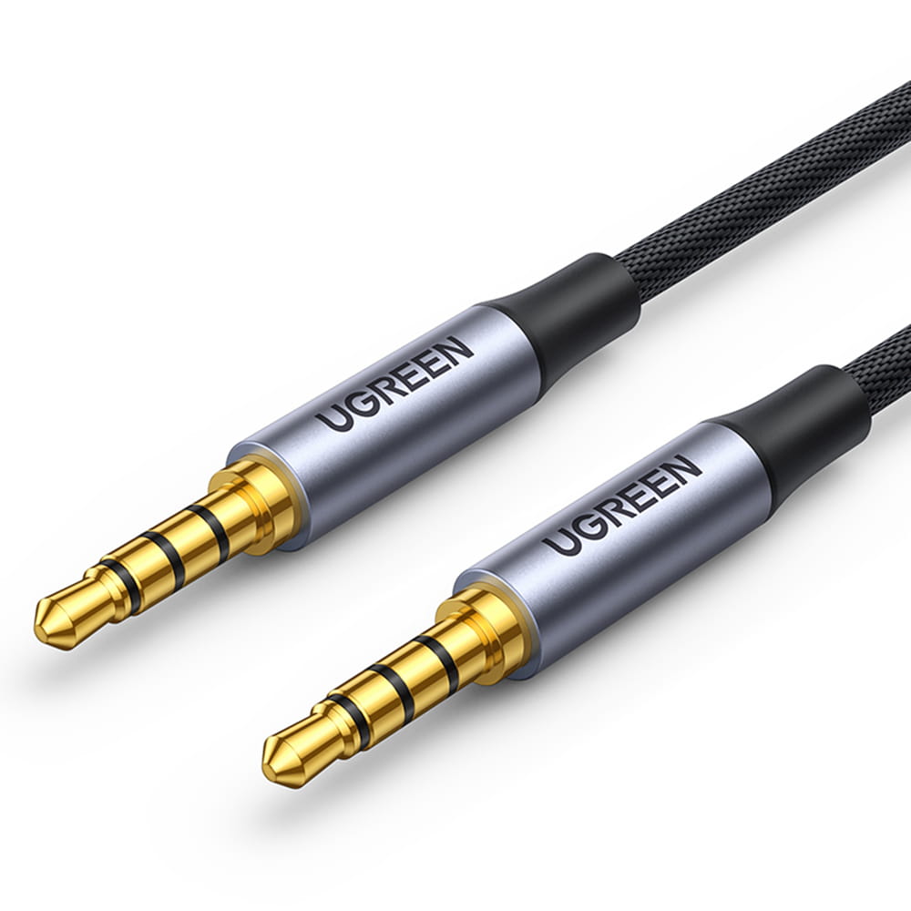 Audiokabel AUX Mini-Jack 3,5 mm (Stecker) zu Mini-Jack 3,5 mm (Stecker), Ugreen, 3 m, Schwarz