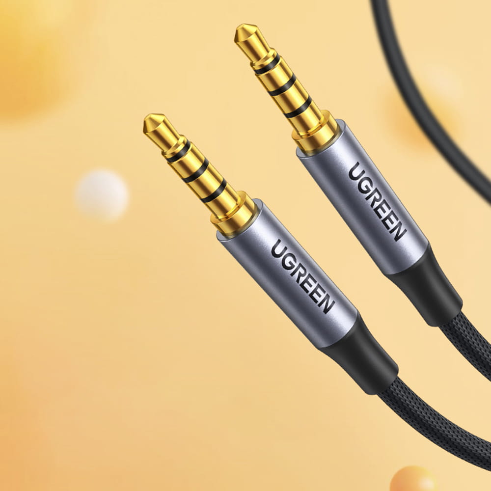 Audiokabel AUX Mini-Jack 3,5 mm (Stecker) zu Mini-Jack 3,5 mm (Stecker), Ugreen, 3 m, Schwarz