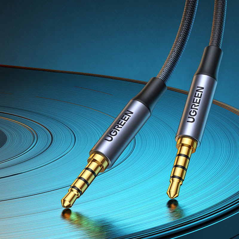 Audiokabel AUX Mini-Jack 3,5 mm (Stecker) zu Mini-Jack 3,5 mm (Stecker), Ugreen, 3 m, Schwarz