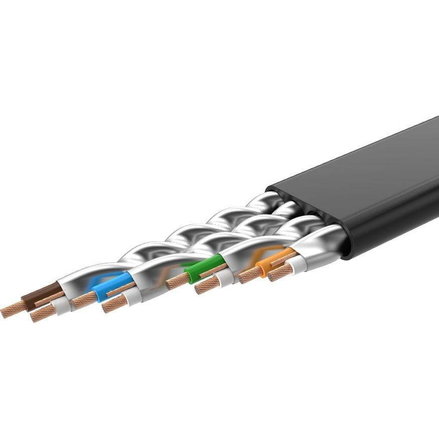 LAN-Flachnetzwerkkabel, Ugreen, Ethernet RJ45 Cat 7, STP 10 Gbps, 3 m, Schwarz