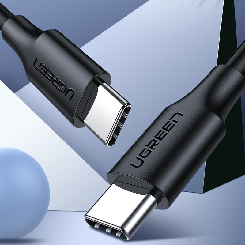 Ugreen vernickeltes Kabel USB-C zu USB-C, 1m, Schwarz