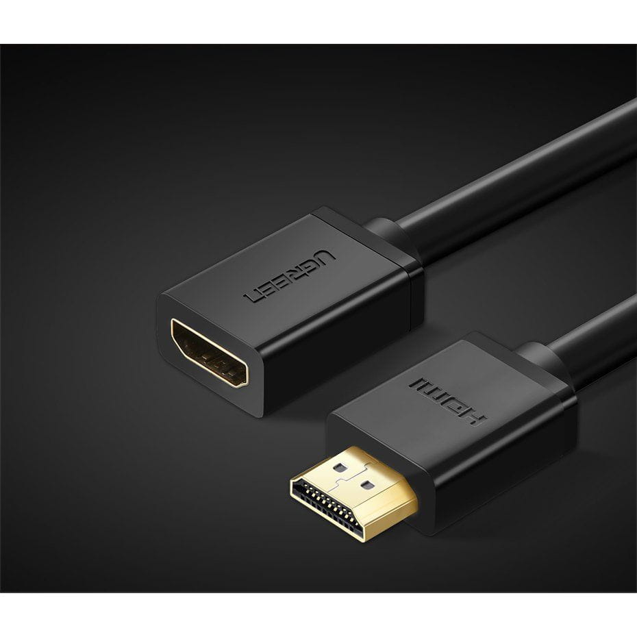 Adapterkabel HDMI (Stecker) - HDMI (Buchse), Ugreen 19 pin, 4K 60Hz, 2 m, Schwarz