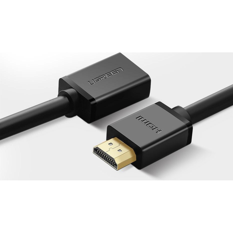 Adapterkabel HDMI (Stecker) - HDMI (Buchse), Ugreen 19 pin, 4K 60Hz, 2 m, Schwarz