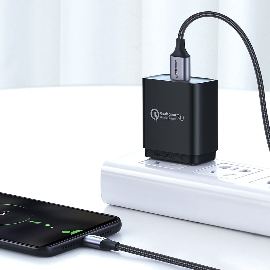 Kabel Ugreen USB - MicroUSB, 2m, 480 Mbps, Grau