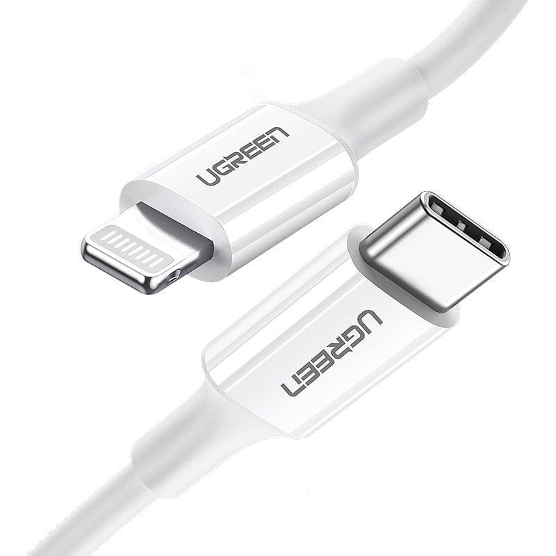 Kabel USB-C zu Lightning MFi, Ugreen 20W 3A, 1.5m, Weiß