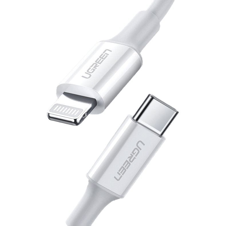 Kabel USB-C zu Lightning MFi, Ugreen 20W 3A, 1.5m, Weiß
