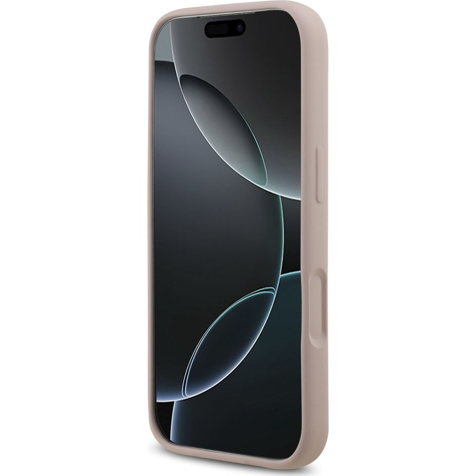 Handyhülle für iPhone 17 Pro, Karl Lagerfeld Liquid Hardcase Karl & Choupette Body Ring mit MagSafe, Rosa