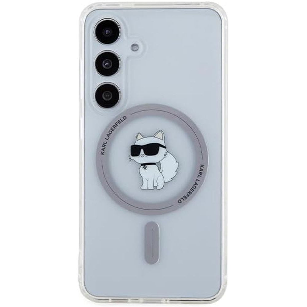 Schutzhülle für Galaxy S24 Karl Lagerfeld HardCase IML Choupette MagSafe, Transparent