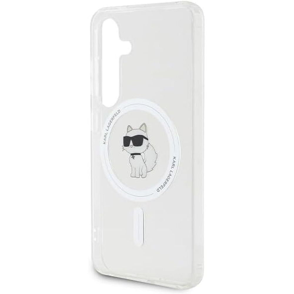 Schutzhülle  für Galaxy S24 Karl Lagerfeld HardCase IML Choupette MagSafe, Transparent